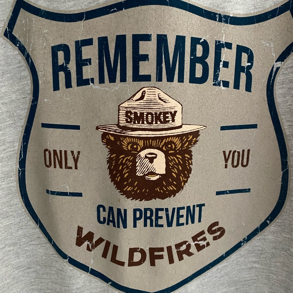 Smokey The Bear pull over hoodie jacket - Picture 3 of 4